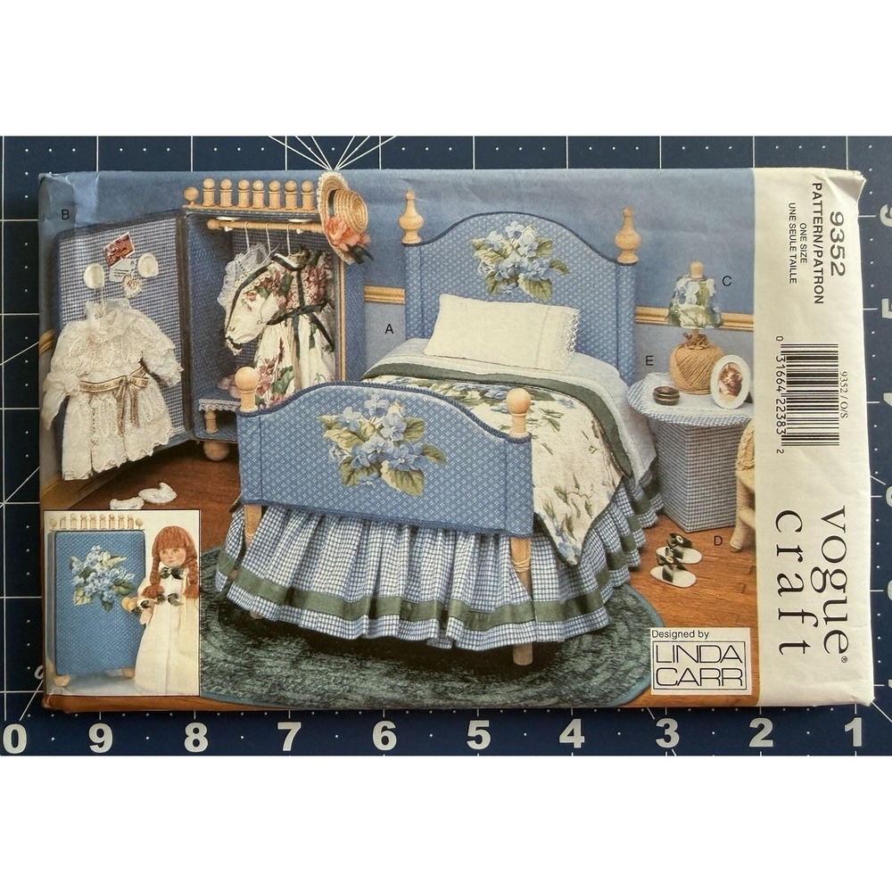 Vogue Linda Carr Designed Craft Pattern 9352 Doll Collection Furniture Uncut FF